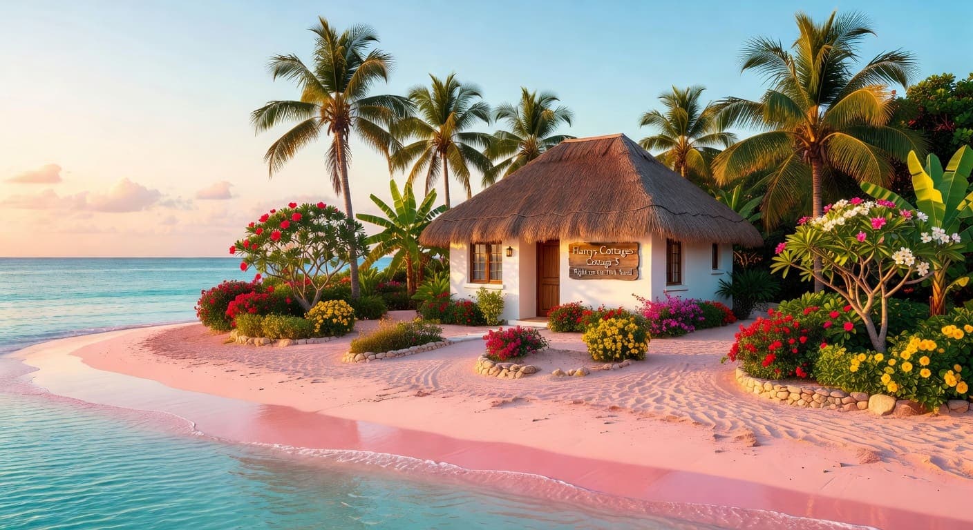 Harrys Cottages Cottage 5 Right on the Pink Sand